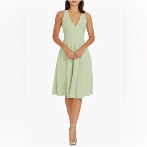 Dress the Population sage green cocktail dress